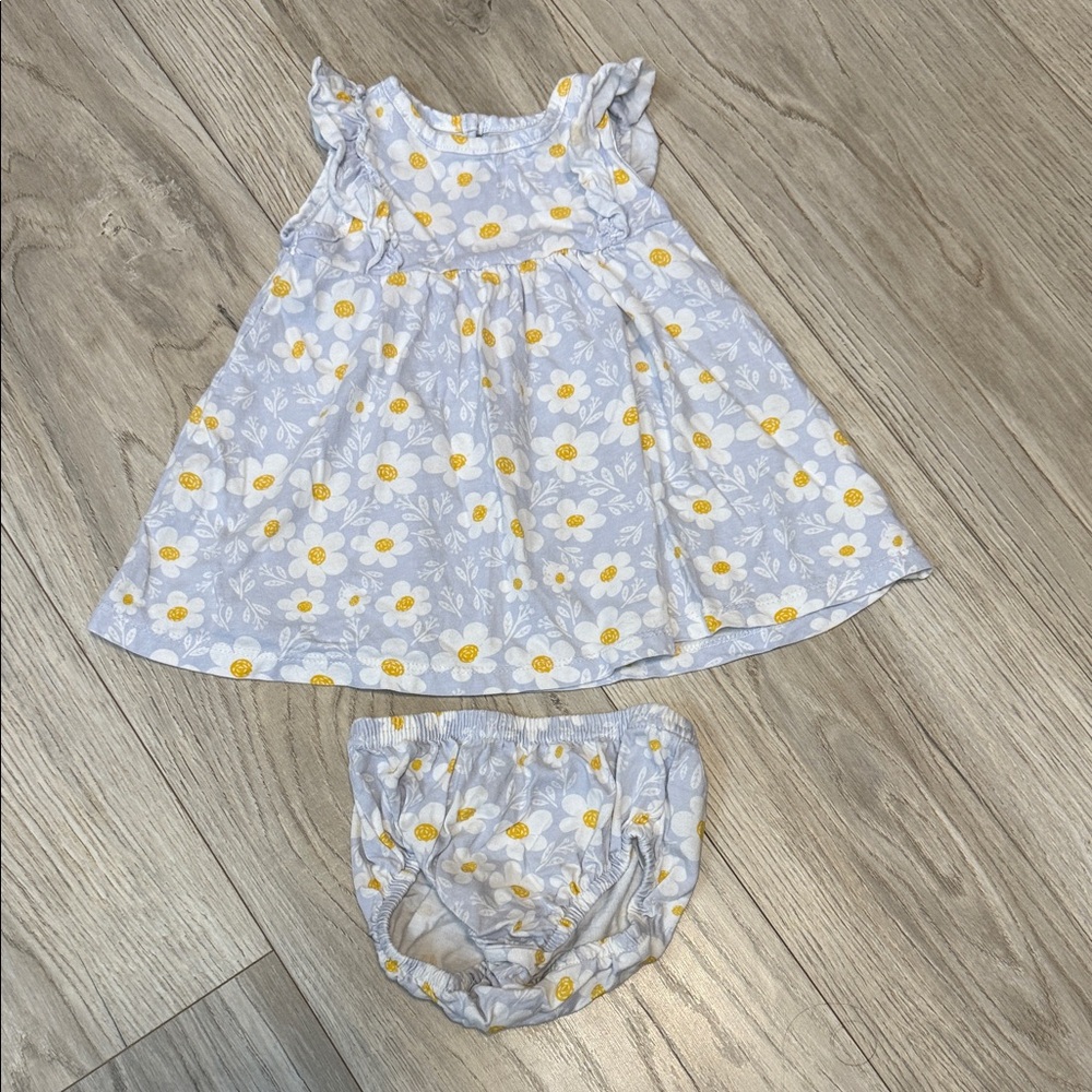 Floral‎ Kids Casual Dress with Bloomers